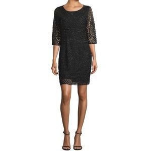 Lotus Threads Women's Beaded Sheath Dress - Black, Size 6